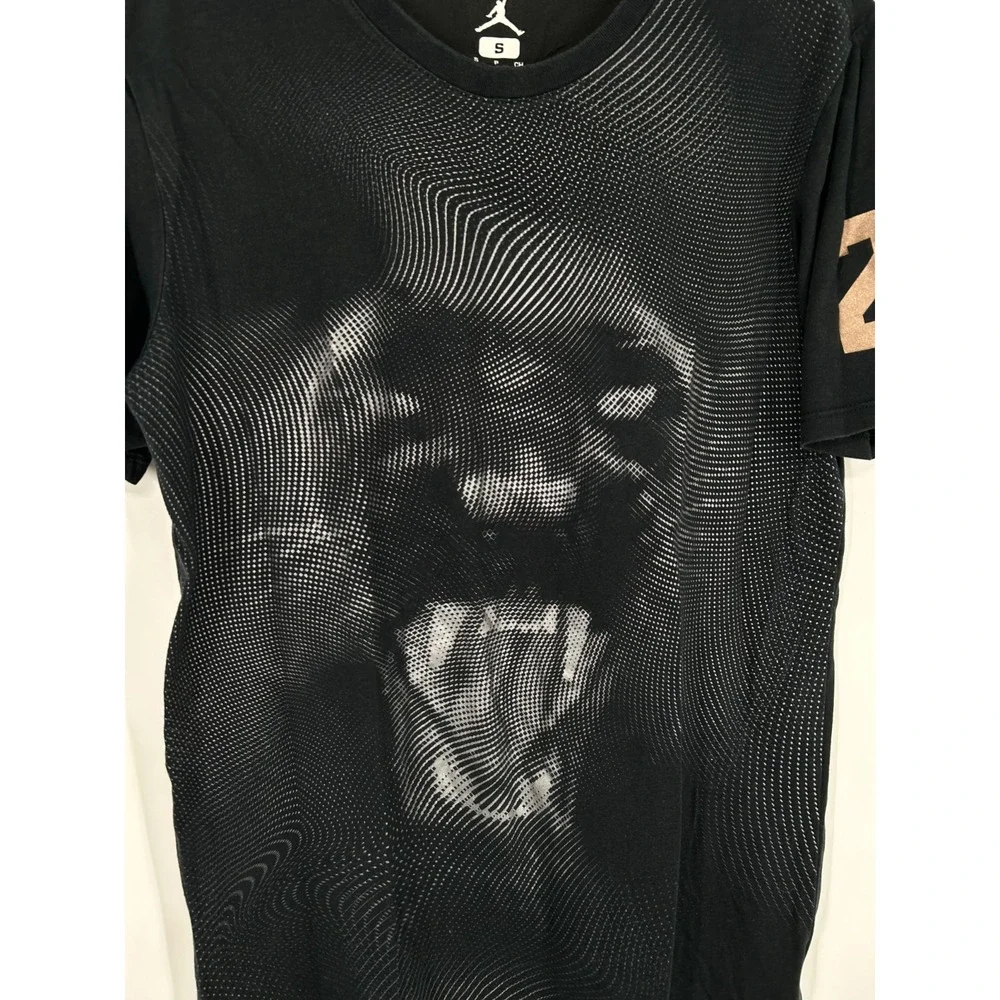 Jordan AJ Phantom Panther T Shirt Mens Small Black Dri Fit Short Sleeve Pullover
